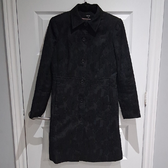 Jacob Black Textured Trench Coat - Picture 1 of 8